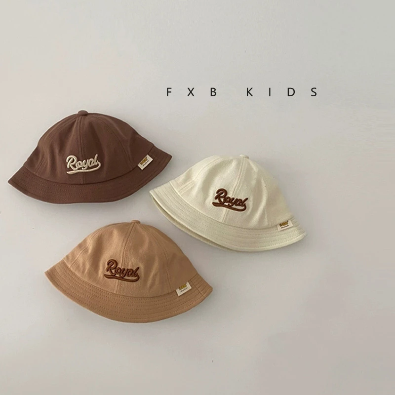 宝宝帽子春秋季薄款男女儿童盆帽夏季出游防晒帽大檐遮阳渔夫帽潮