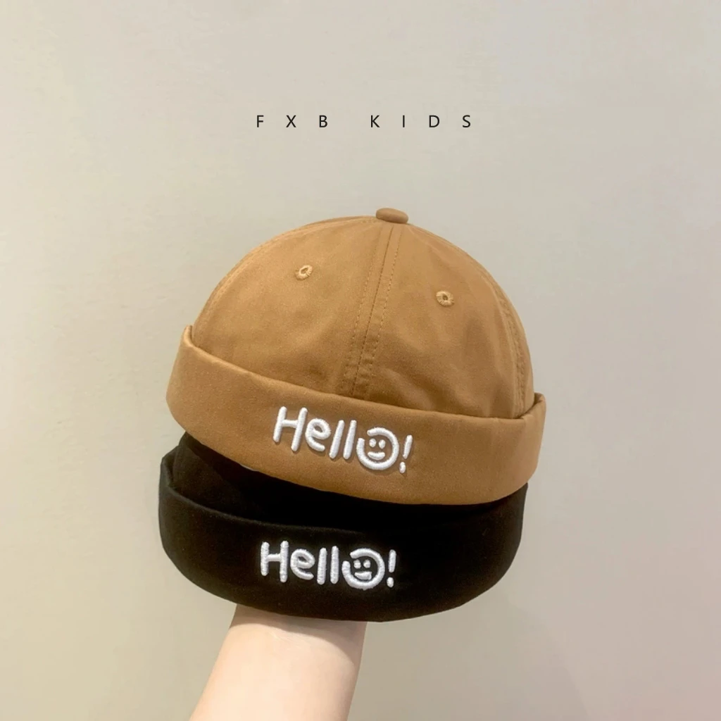 儿童帽子春秋季婴儿地主帽薄款百搭雅痞帽韩版时尚男女宝宝瓜皮帽