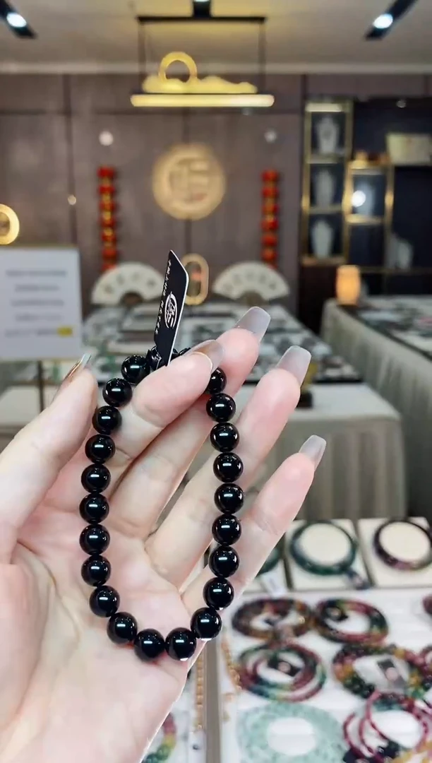【闪购商品】碧玺单圈手串8mm+未镶嵌一物一证D多样性发货一条