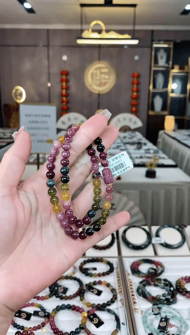 【闪购商品】碧玺双圈手串未镶嵌（多样性发一条）H