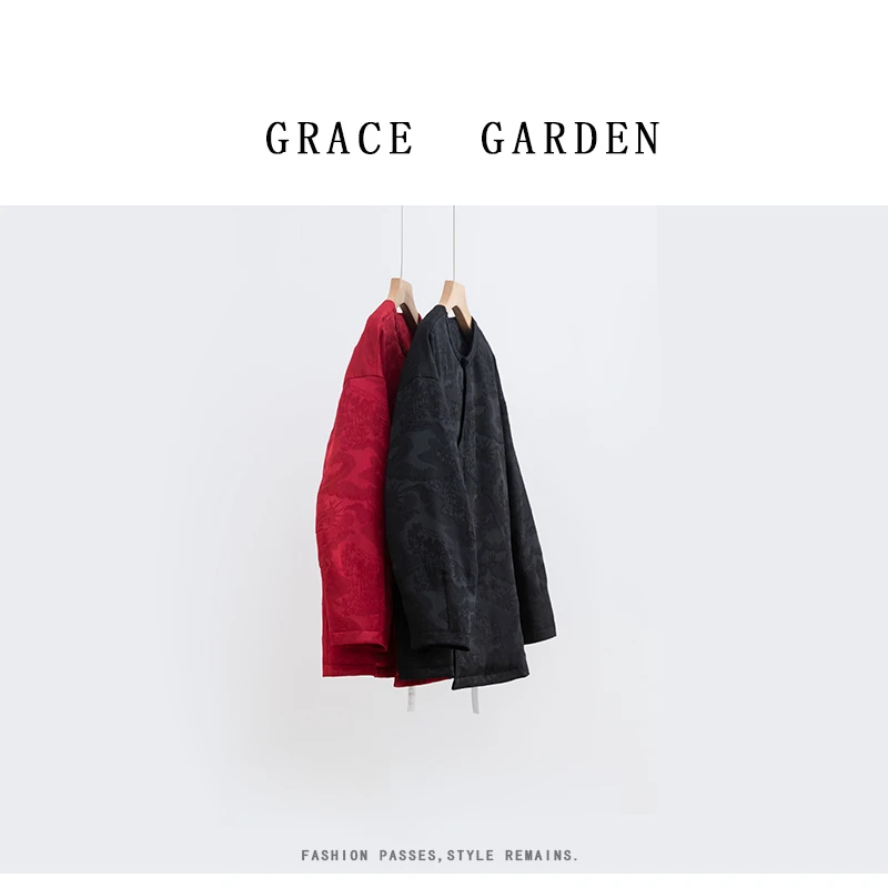 GRACE GARDEN【高定系列！三醋酸提花！】新中式国风鹅绒服YRF4L1115