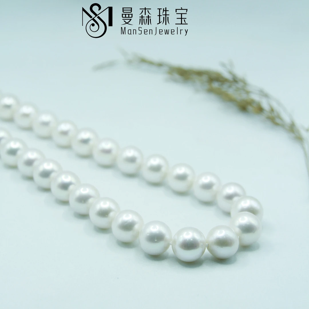 天然高品质近圆淡水珍珠项链大点位经典百搭12-13mm微瑕