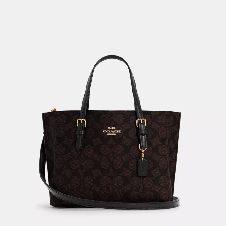 COACH/蔻驰Mollie Tote 25系列 深棕色 手提斜挎托特包