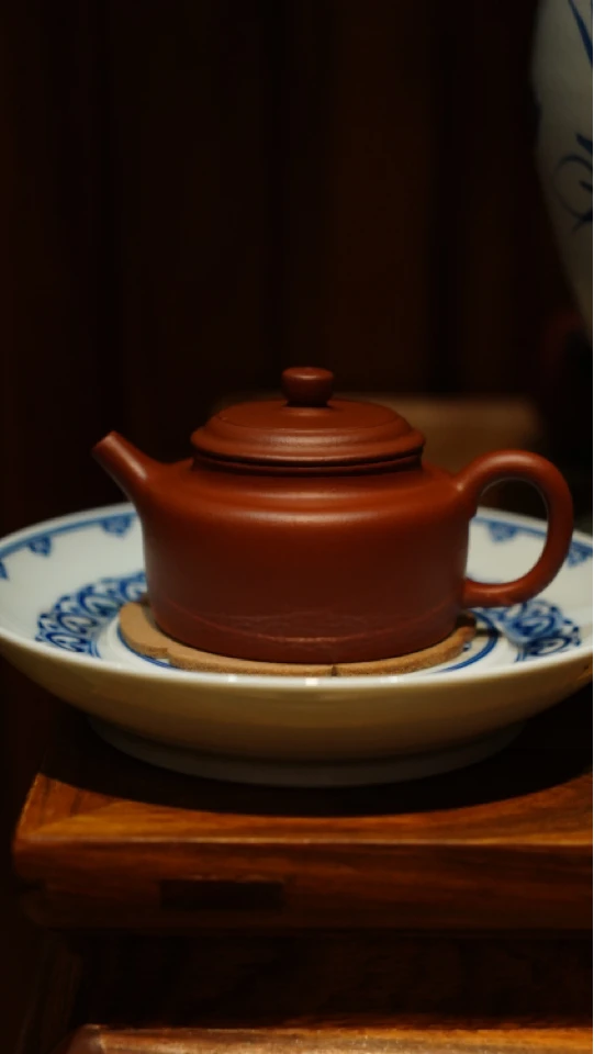 陈柯伊作品红泥水平壶德钟朱泥半手成型紫砂壶茶具泡茶壶水壶泥壶