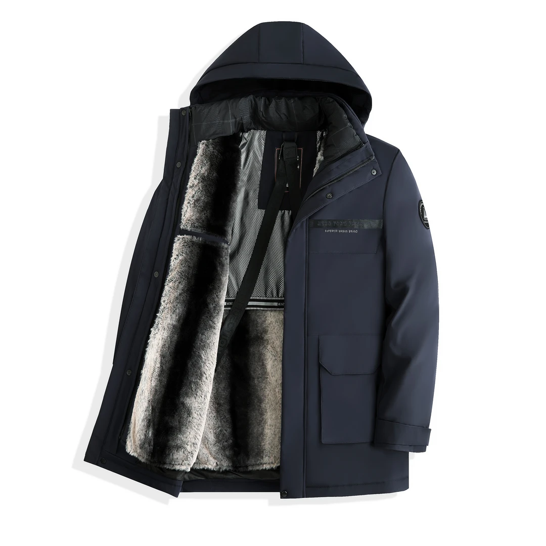 【丽公主专属】 加绒加厚保暖可脱卸内胆90鹅绒服L91