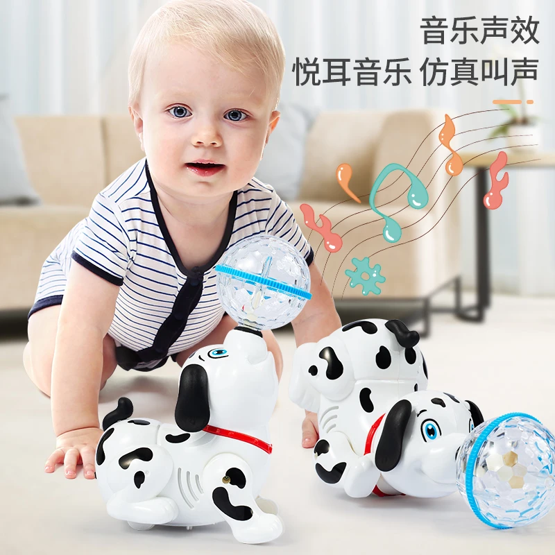 儿童电动会唱歌跳舞顶球旋转小狗玩具男孩女孩有声会动特技小狗狗