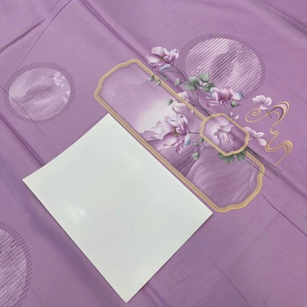 百支数码贡缎B-9《清韵玲珑》3.2米紫（买布送拉链）