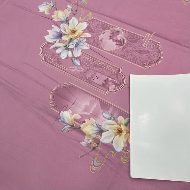 百支数码贡缎C-8《姿韵花都》4.2米粉紫色（买布送拉链）