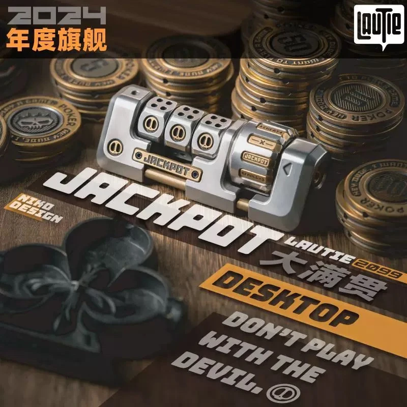【梵人物】老铁匠大满贯2.0桌面指尖陀螺棘轮桌搭手把件解压edc玩具