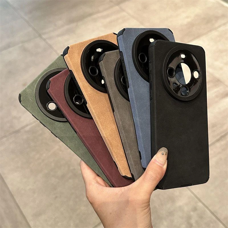 翻毛皮适用华为/荣耀/oppo/vivo/小米手机壳防摔纯色软壳简约高级