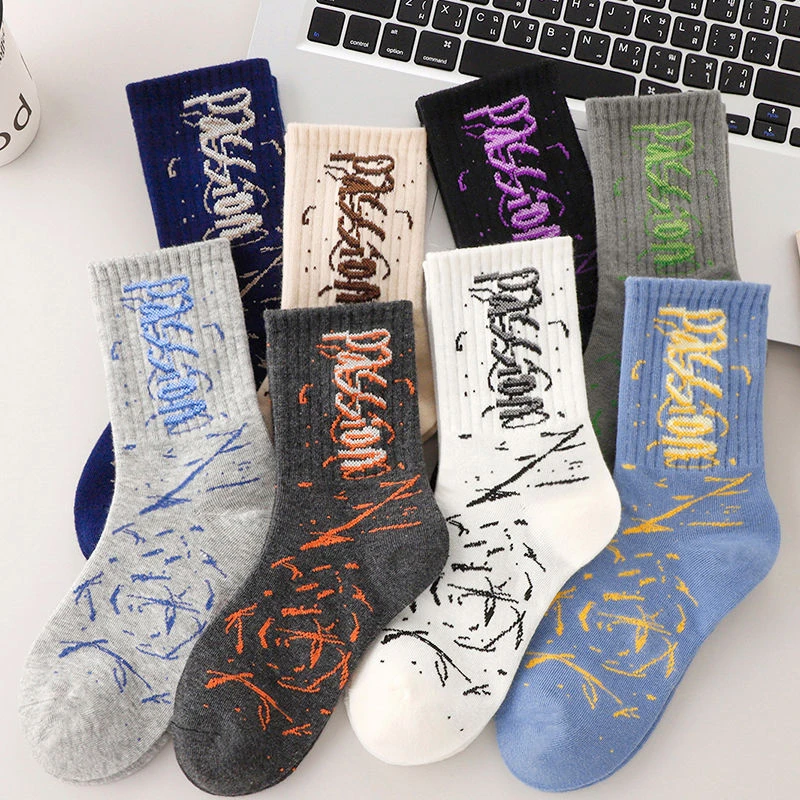 袜子男款秋冬季ins潮百搭潮流帅气吸湿排汗防臭篮球运动学生长袜