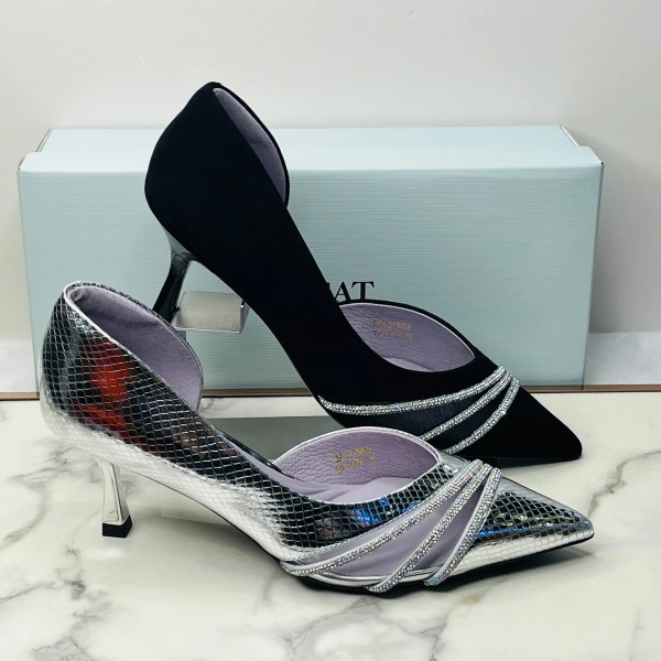 星期六细高跟浅口单鞋2024春季新款尖头通勤绒面女鞋潮SSC1114052