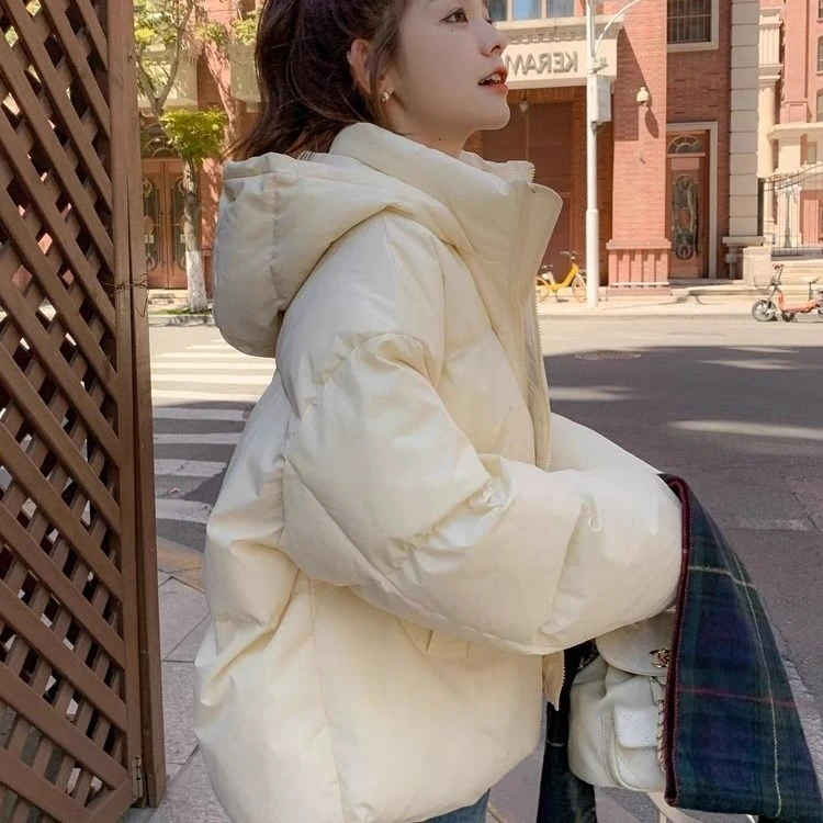 23新款羽绒服2023新款羽绒棉服女慵懒风ins短款学生韩版连