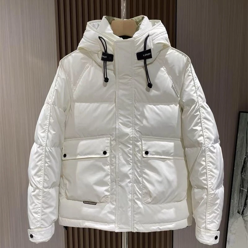 23新款羽绒服冬季免洗滑料羽绒棉服男潮流三防加厚保暖时尚