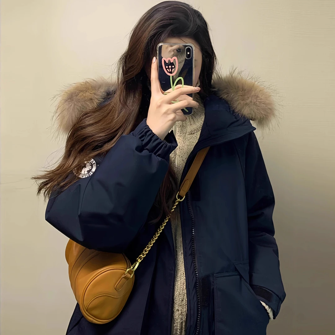 2025年新款冬季棉衣女工装复古派克服韩系加厚棉服棉袄小个子外套