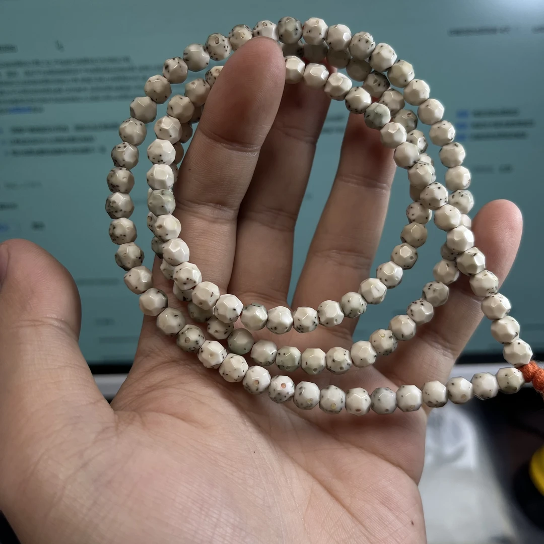 银标6.7镜面大留白无相星月菩提手串S6.7JM-2