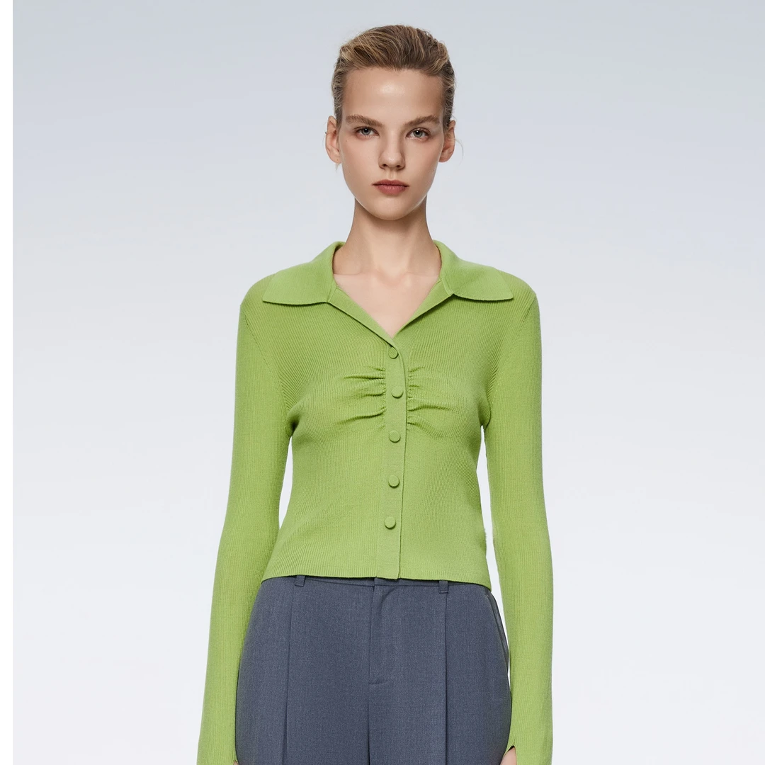 COCOON/可可尼女士长袖针织衫短款时尚24112BC101309057