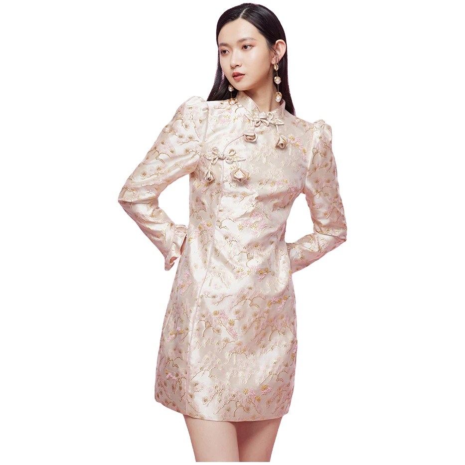 COCOON/可可尼新中式改良旗袍连衣裙23102AF029100048