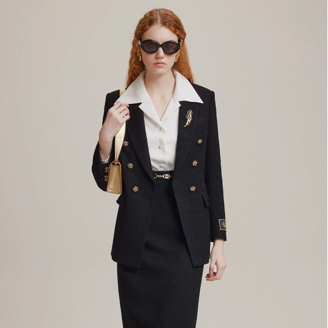 COCOON/可可尼麦穗蕾丝西装马甲套装24308BF010089020