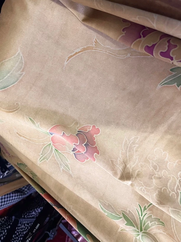 1.5米手绘重缎香云纱布料