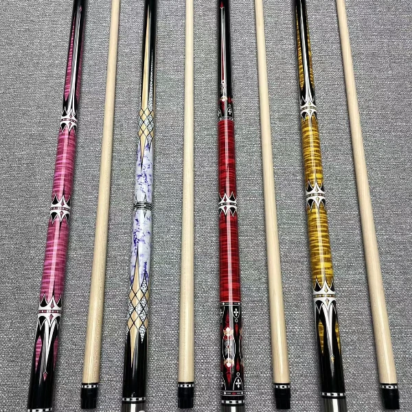 潘多拉多彩台球杆枫木1/2分体杆小头杆中式斯诺克花式九球桌球杆