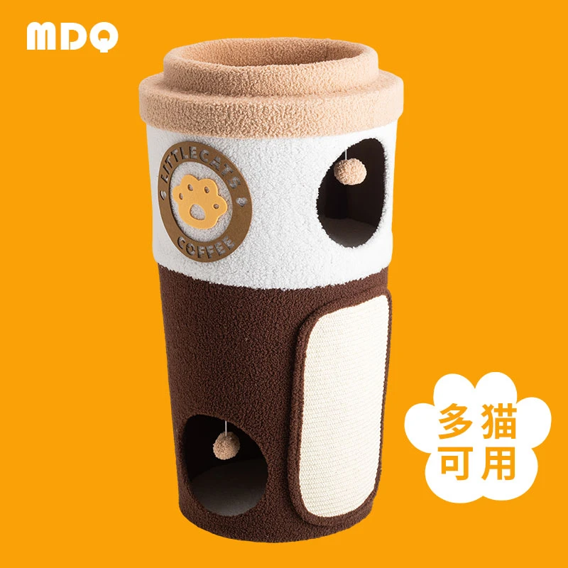 猫窝冬季保暖咖啡杯剑麻桶多层双两层一体上下铺