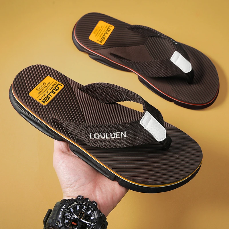 人字拖男韩版潮流百搭时尚外穿防滑沙滩拖鞋男士个性夹脚凉拖软底