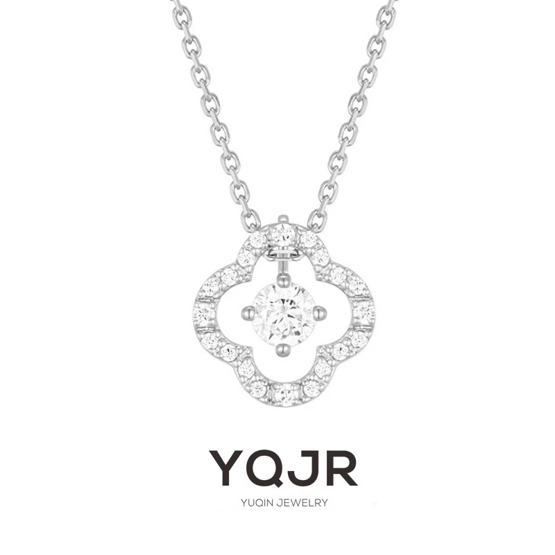 YQJR 钛钢项链 四叶草项链女高级感气质轻奢时尚设计百搭款锁骨链