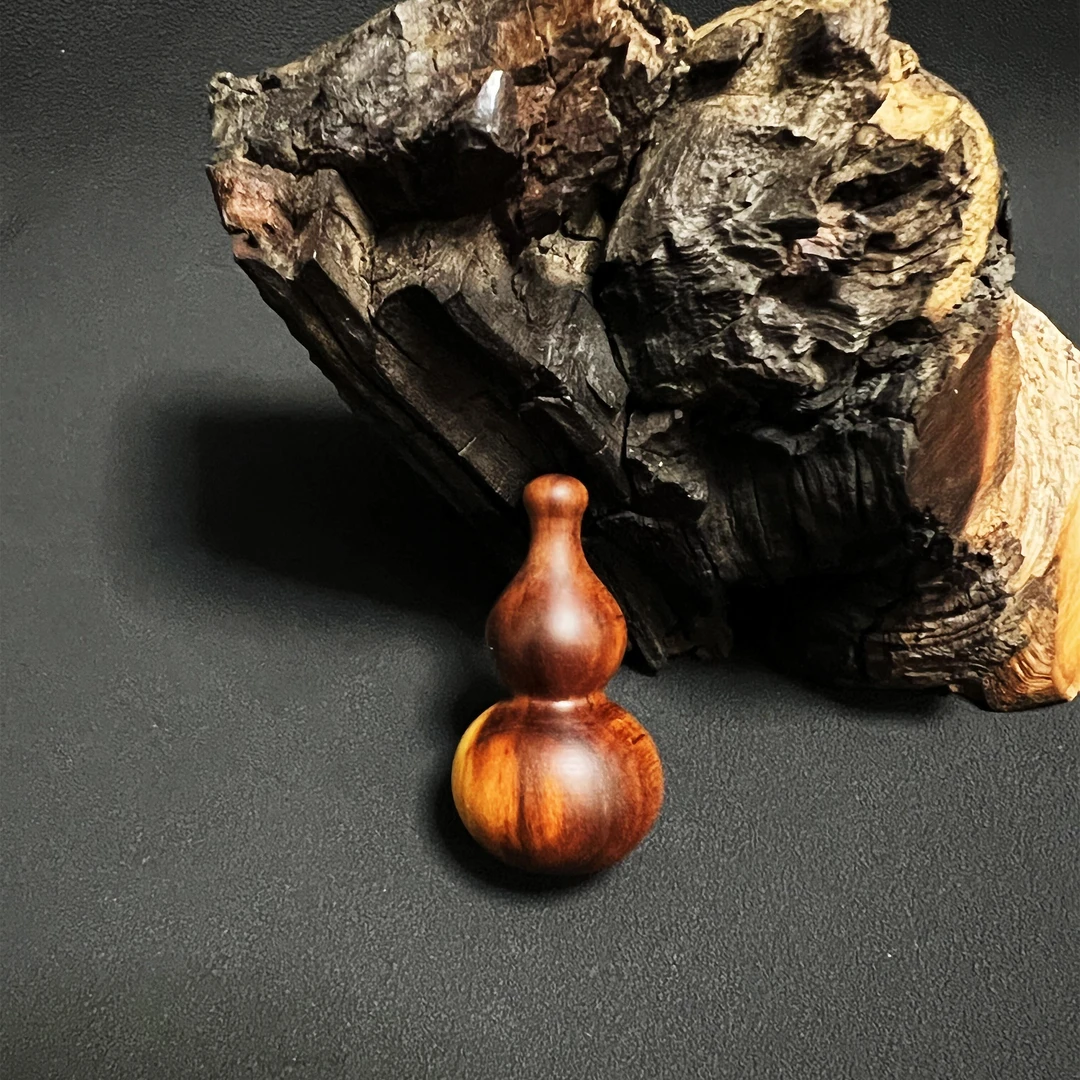 雷击枣木葫芦挂件吊坠手把件木雕把玩饰品