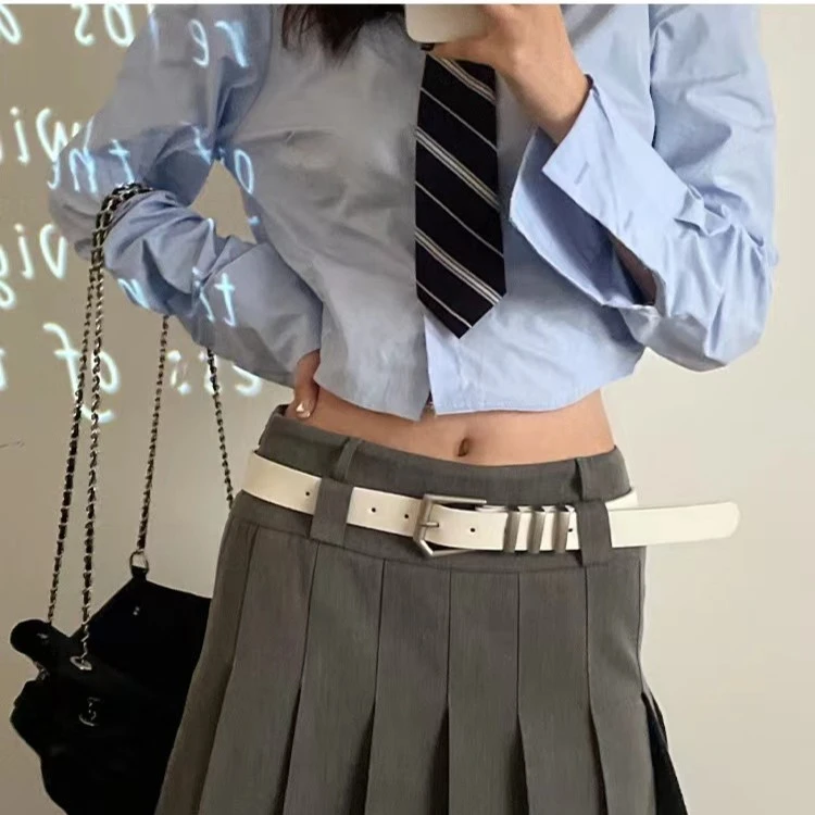 ins风辣妹高级感女皮带星星学生腰带网红韩版个性简约牛仔裤带潮