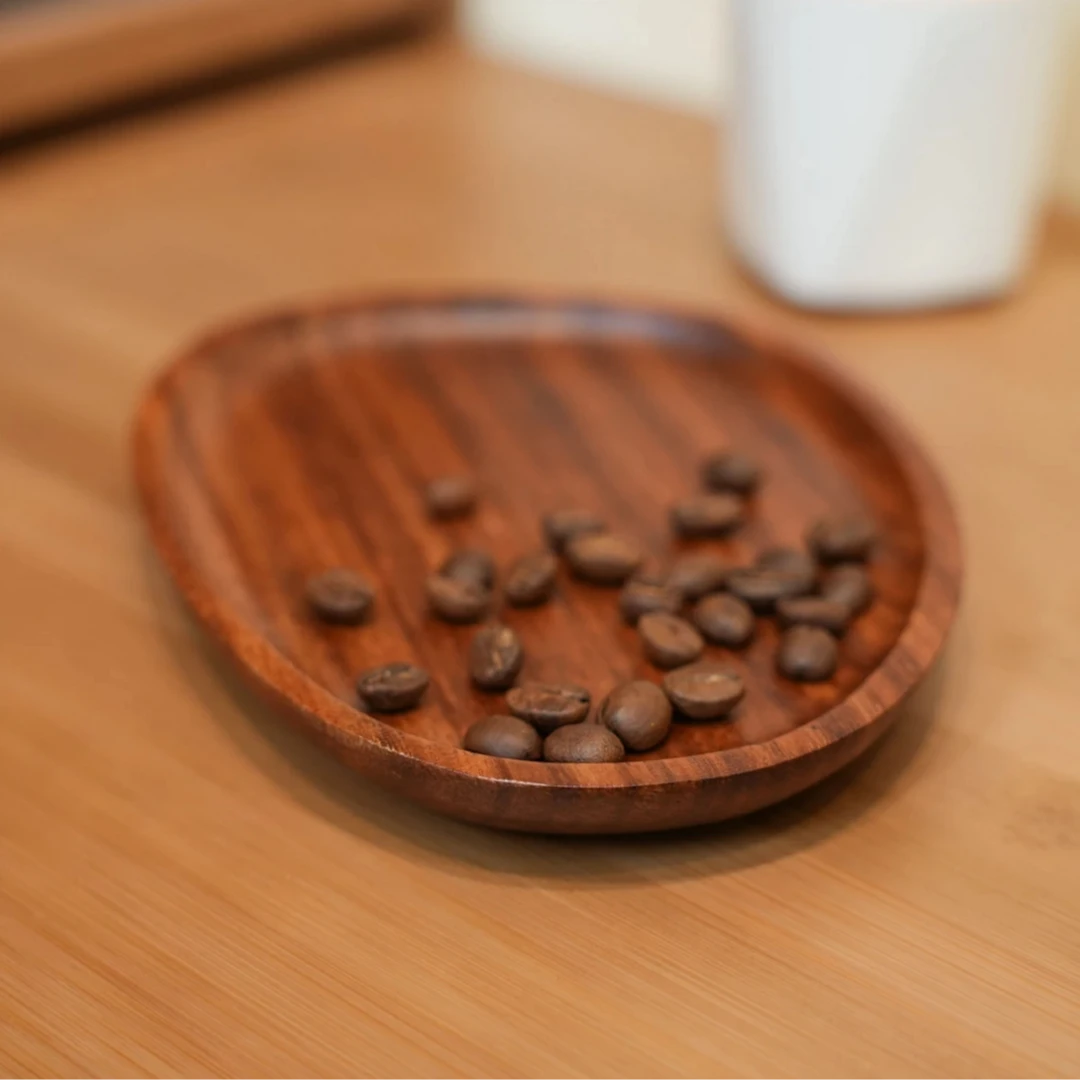 胡桃木日式异形盘壶托壶承木质瓜子点心盘精致女士干泡茶托高级感