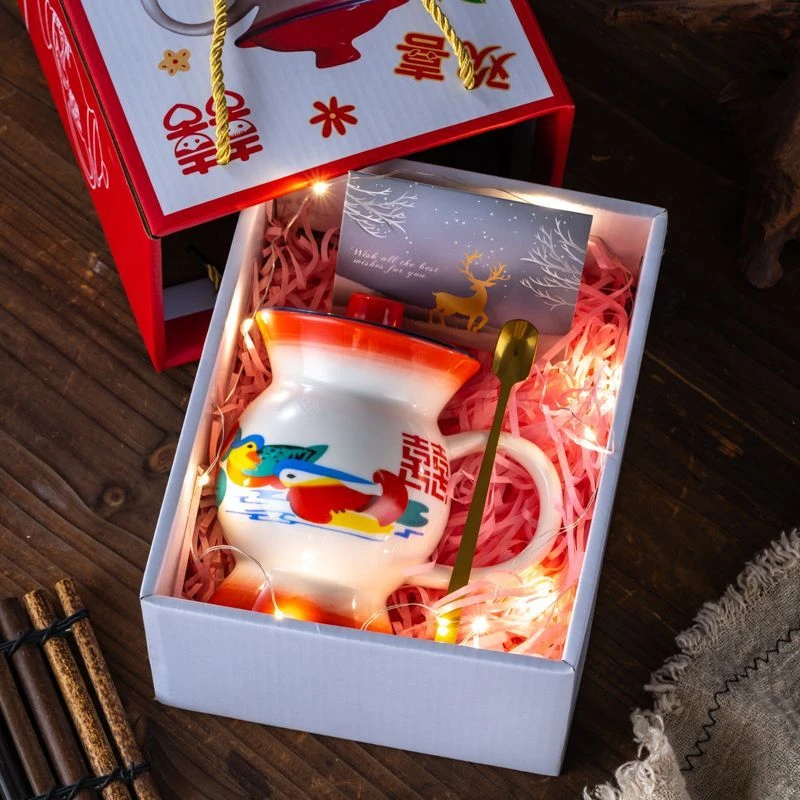 网红款搞怪陶瓷杯子怀旧创意痰盂老式家用水杯个性生日礼物伴手礼