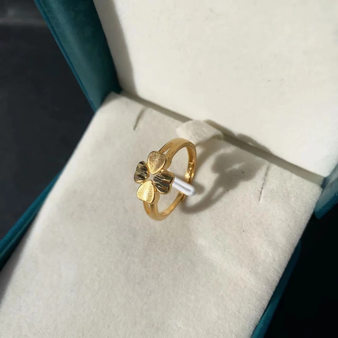 合金戒指 SJ-6021古法金//四叶草戒指DR（拍一发一多样性发货）