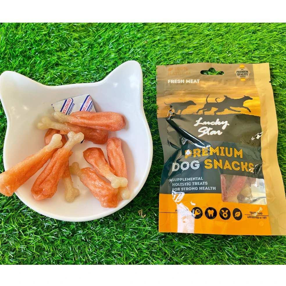 【年年家】出口级狗狗零食磨牙补钙解馋水晶鸡肉钙骨鸡腿
