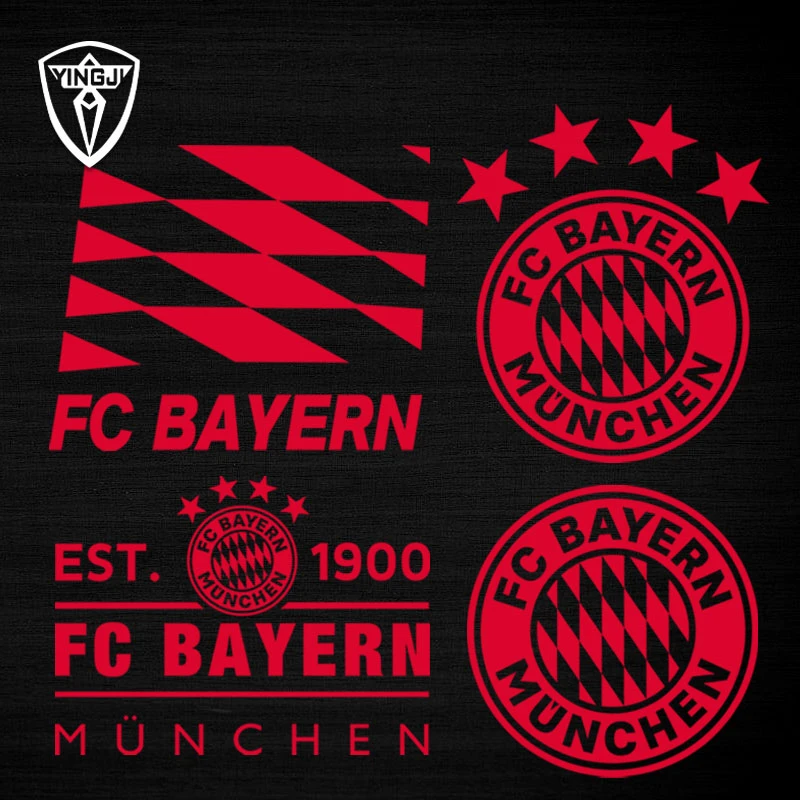 拜仁欧冠赤红热血莱万反光车贴电动摩托车身贴装饰贴