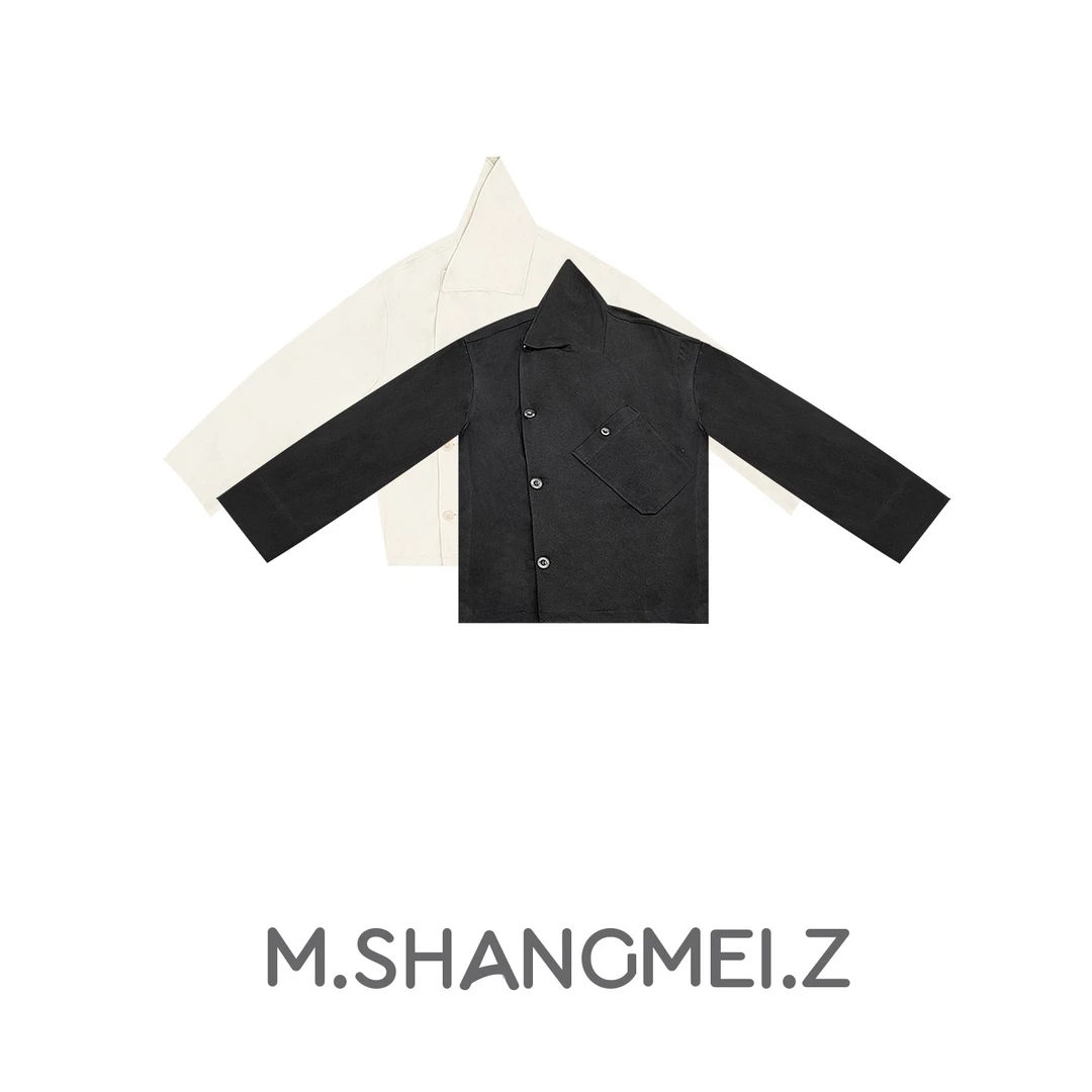 M.SHANGMEI.Z/沐熙美大哥推荐拼接单排扣设计师上衣女外套x010051