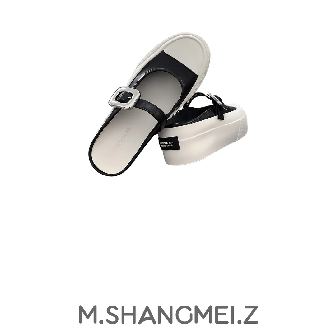 M.SHANGMEI.Z/沐熙美大哥推荐{夏季时尚百搭}厚底简约ins凉鞋F087