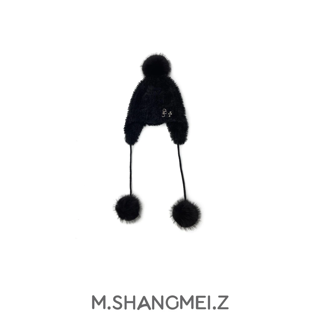 M.SHANGMEI.Z/沐熙美大哥秋冬暖冬搭配时尚冬季毛球针织帽子F218