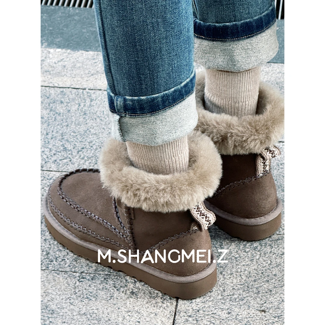 M.SHANGMEI.Z/沐熙美大哥时尚保暖百搭舒适冬季加绒雪地靴F10248