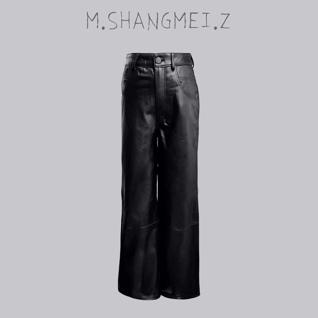 M.SHANGMEI.Z/沐熙美大哥街头穿搭休闲女士修身显瘦阔腿裤x0085