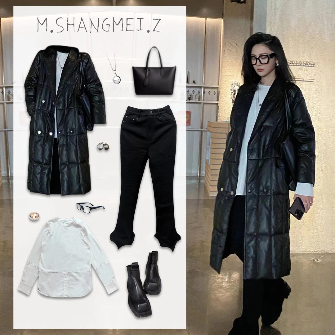 M.SHANGMEI.Z/沐熙美大哥推荐{冬季穿搭}轻暖感双排扣羽绒服x1749