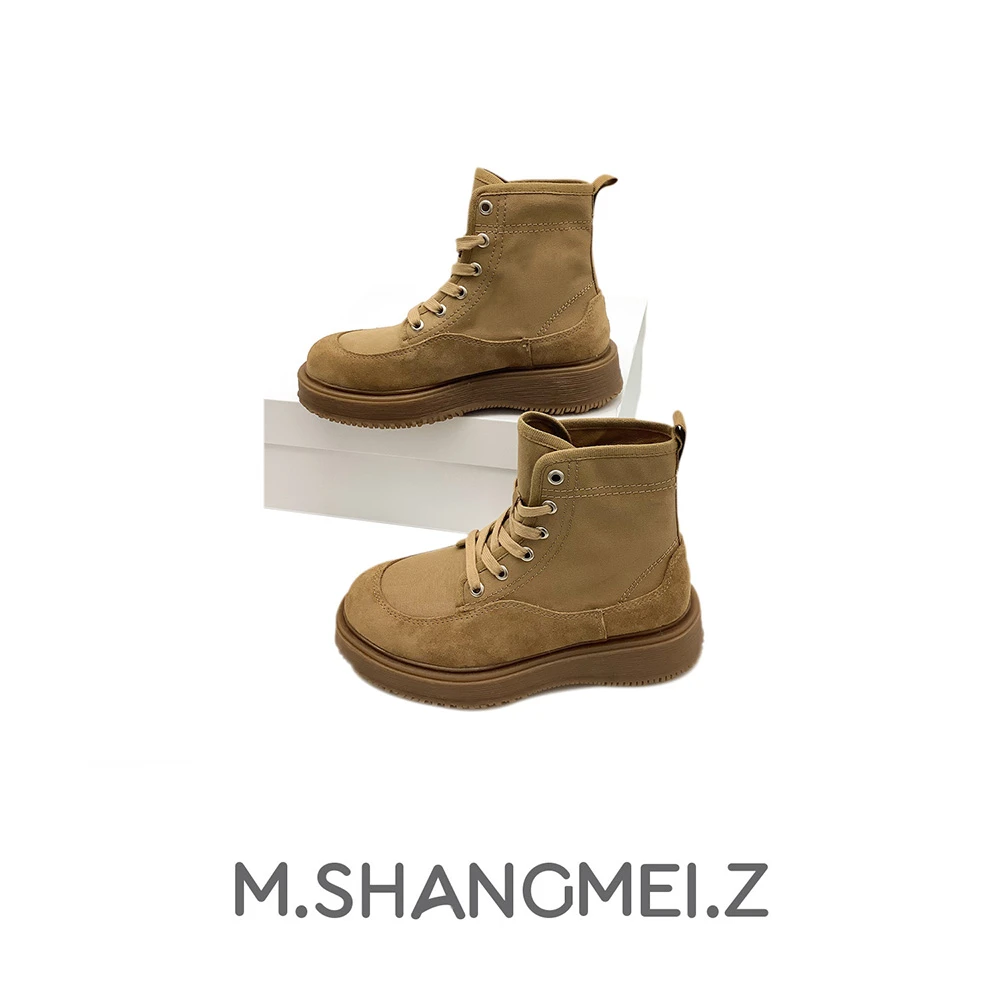 M.SHANGMEI.Z/沐熙美大哥推荐{时尚穿搭}极简风街头马丁靴F118