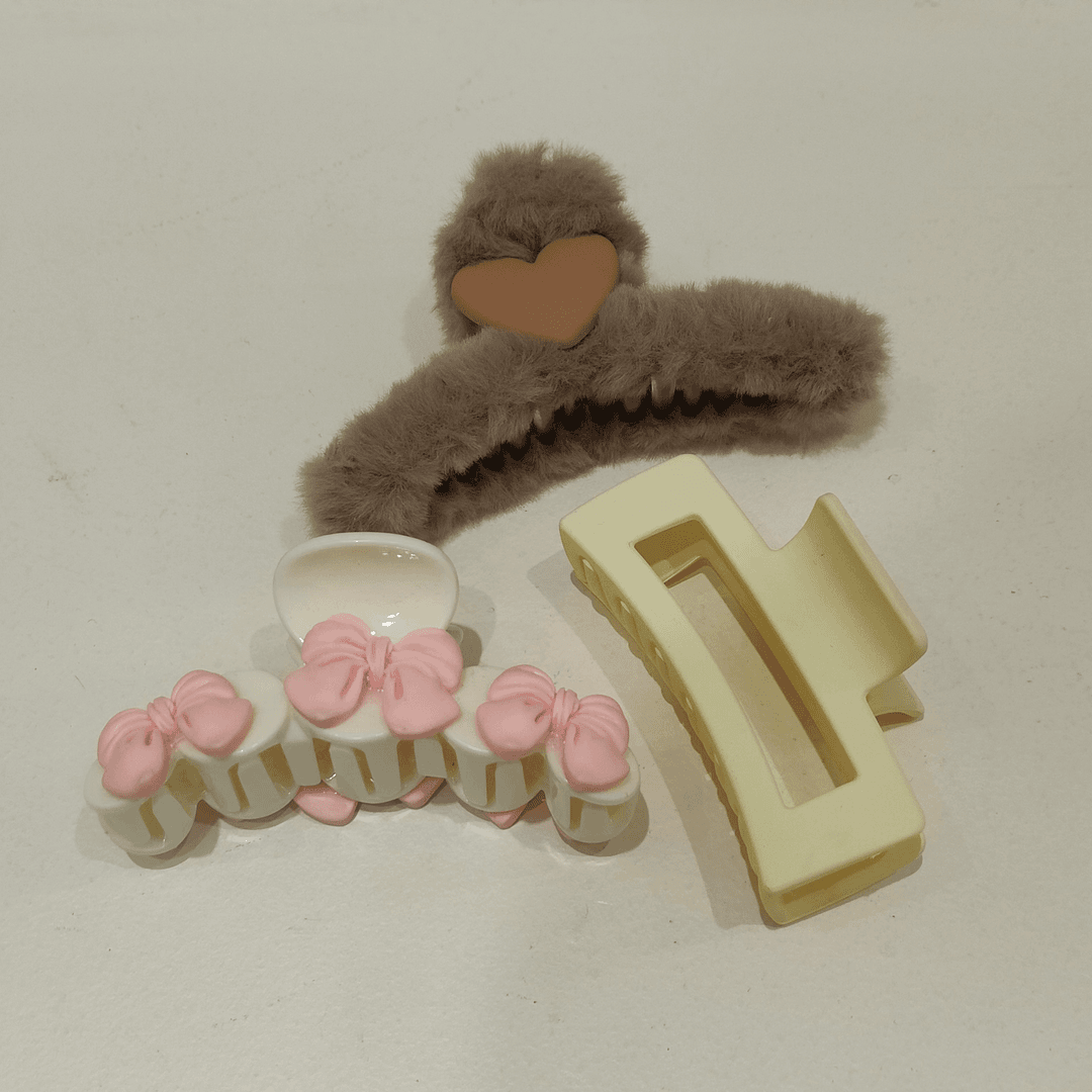 2024时尚抓夹花朵3个组合