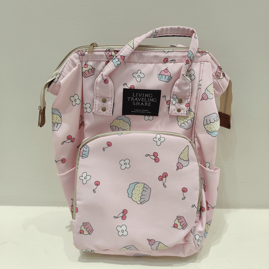 粉色时尚双肩包妈咪包