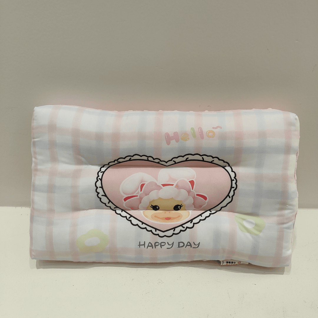 儿童粉色可爱豆豆枕头