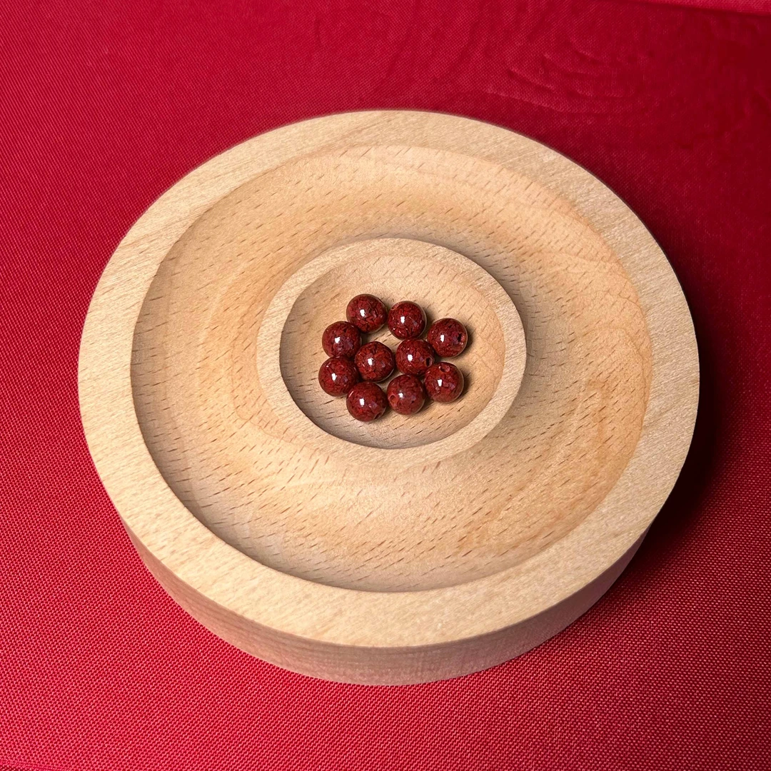 含辰砂工艺品高含量晶体砂珠子朱砂散珠单珠