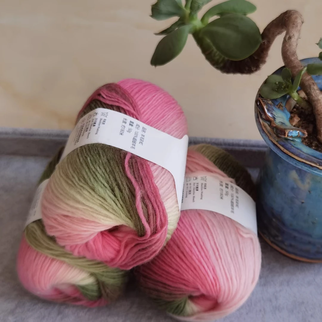 如婵手工编织百分百纯毛手工编织毛线，一单发一团，一团一两50g