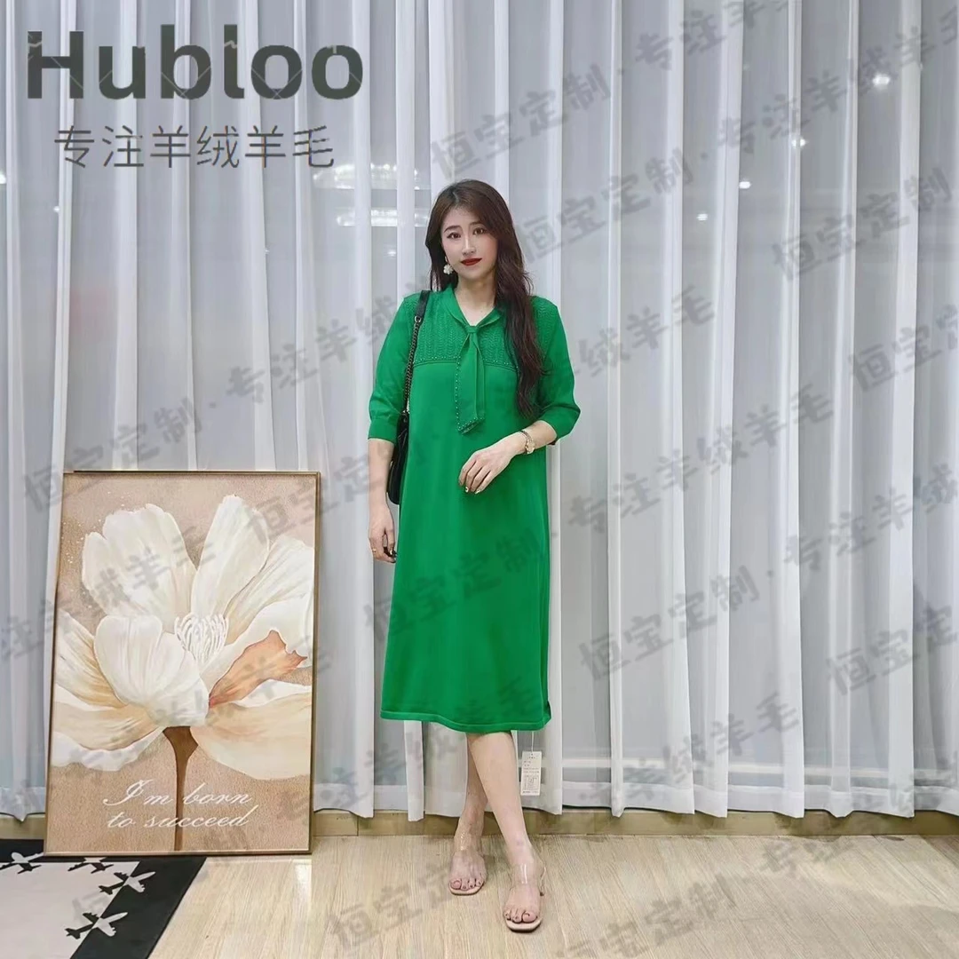 2508 多金大码气质减龄长款A字裙子春夏季女装设计感连衣裙女