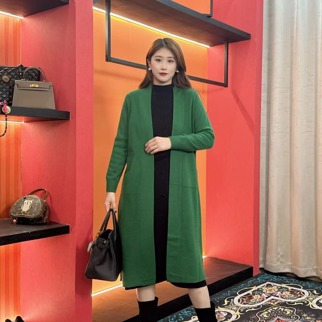 8829 多金大码气质长款A字裙子秋冬季女装设计感连衣裙女外套