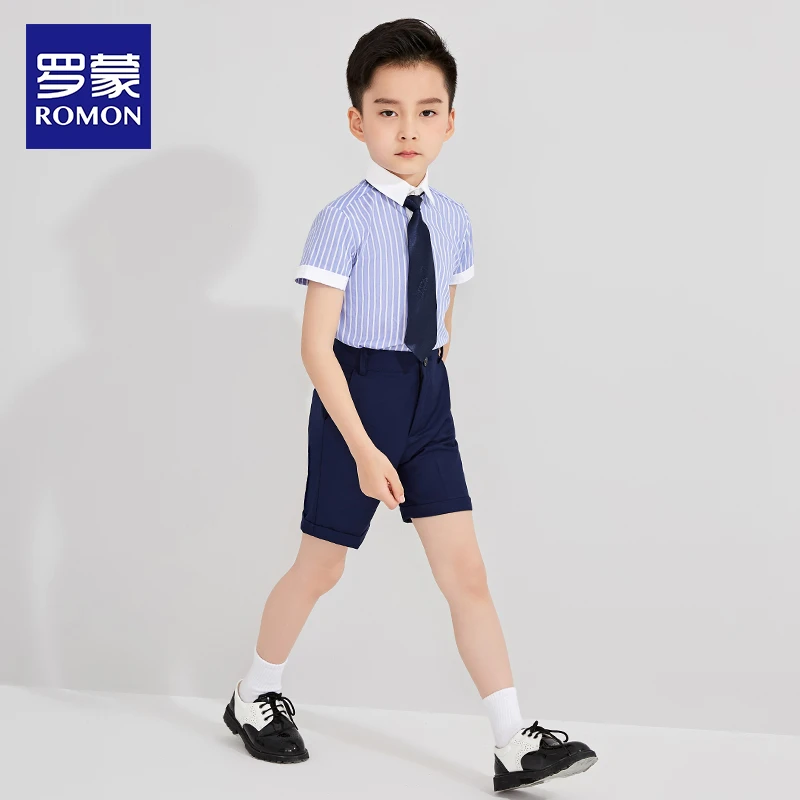 Romon/罗蒙六一儿童演出服英伦夏装表演服幼儿园小学生合唱服套装